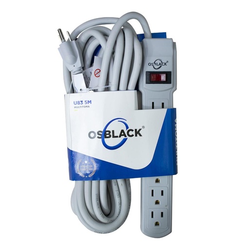 [10695A] TOMA MULTIPLE X 6 CON CABLE 5 MTS ELECTRIC