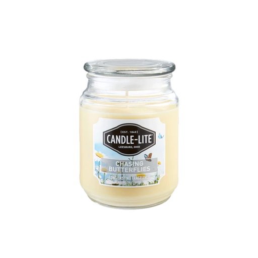 [15836] VELA 18 OZ CHASING BUTTERFLIES CANDLE LITE (3297354)