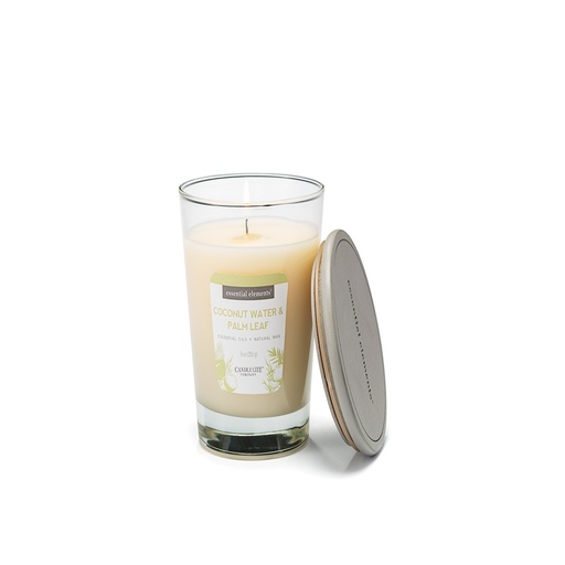 [15265] VELA 9 OZ ESSENTIAL ELEMENTS COCONUT WATER & PALM LEAF CANDLE LITE (4471367)