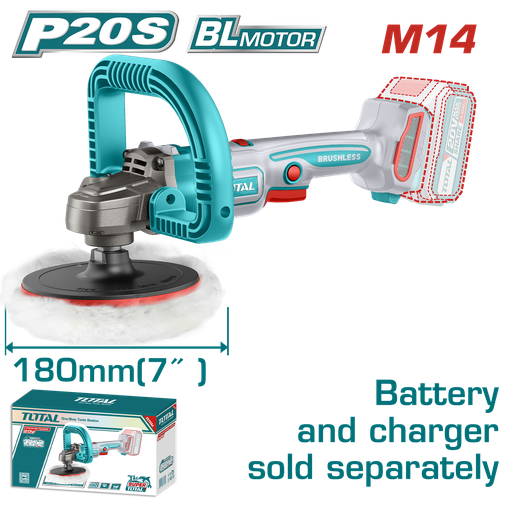 [21235] POLICHADORA INALAMBRICA 7" INDUSTRIAL 20V BATERIA Y CARGADOR NO INCLUIDO V/VARIABLE INDUSTRIAL SUPER TOTAL (TAPLI2018)