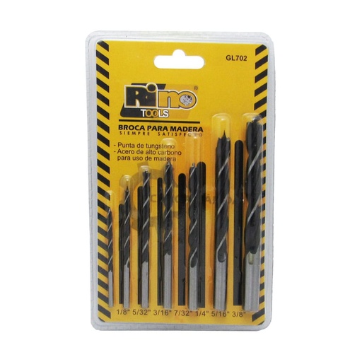 [21471] BROCA MADERA JUEGO X 7 (1/8"-3/8") (GL702)