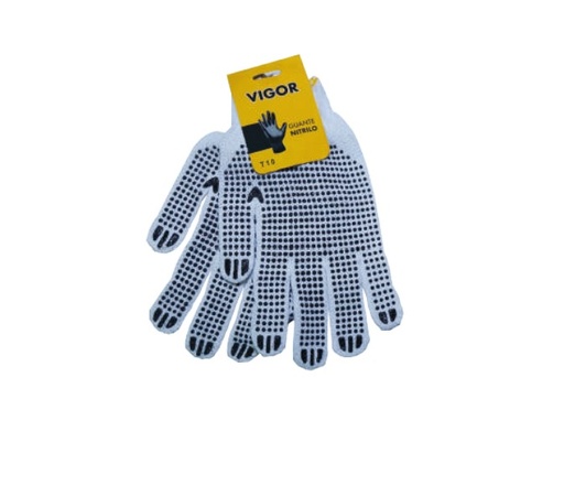 [8911B] GUANTE LLUVIA 2 CARAS GRANDE VIGOR (PUNTOS NEGROS) (GU-06)