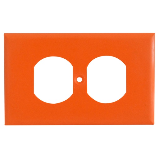 [4843A] TAPA PLASTICA TOMA DOBLE NARANJA T/L R/G (CUADRADA) RETIE 