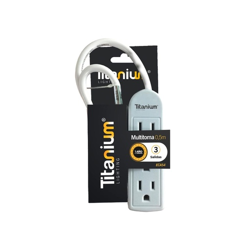 [6065A] TOMA MULTIPLE ELECTRIC X 3 SALIDAS 50CM CABLE (ECA54 )