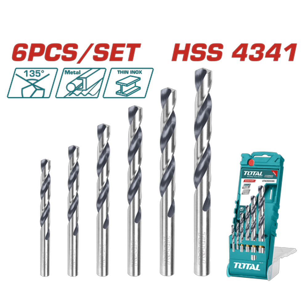 BROCA LAMINA JUEGO X 6 PZS INDUSTRIAL SUPER TOTAL (UTACSD0066)