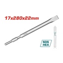 CINCEL PLANO SDS HEXAGONAL 17 X 280 X 22 MM SUPER TOTAL (TAC153172)