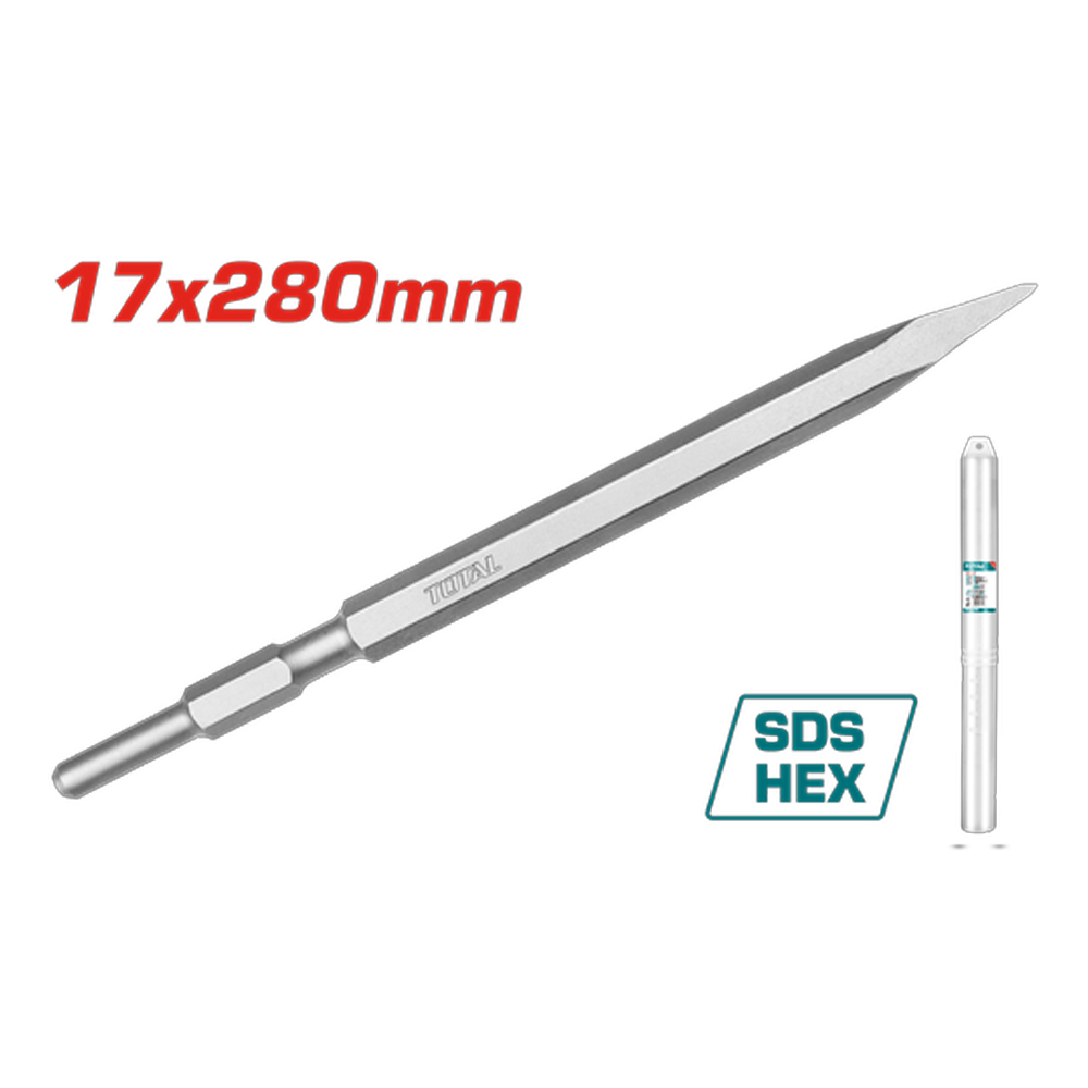 CINCEL PUNTA HEXAGONAL 17 X 280 MM SUPER TOTAL (TAC153171)