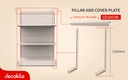 EXHIBIDOR DECAKILA PILAR Y TAPA SUPERIOR (135X44X9.2CM)(89.6X3.9CM) DECAKILA (GES003W)