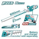 CORTASETOS INALAMBRICO 40V INDUSTRIAL BATERIA Y CARGADOR NO INCLUIDO SUPER TOTAL (THTLI40028)