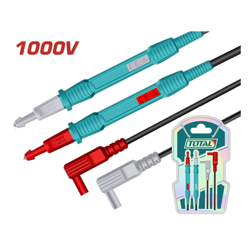 CABLE DE PRUEBA PARA MULTIMETRO 1000V 100CM INDUSTRIAL SUPER TOTAL (TMT31001)