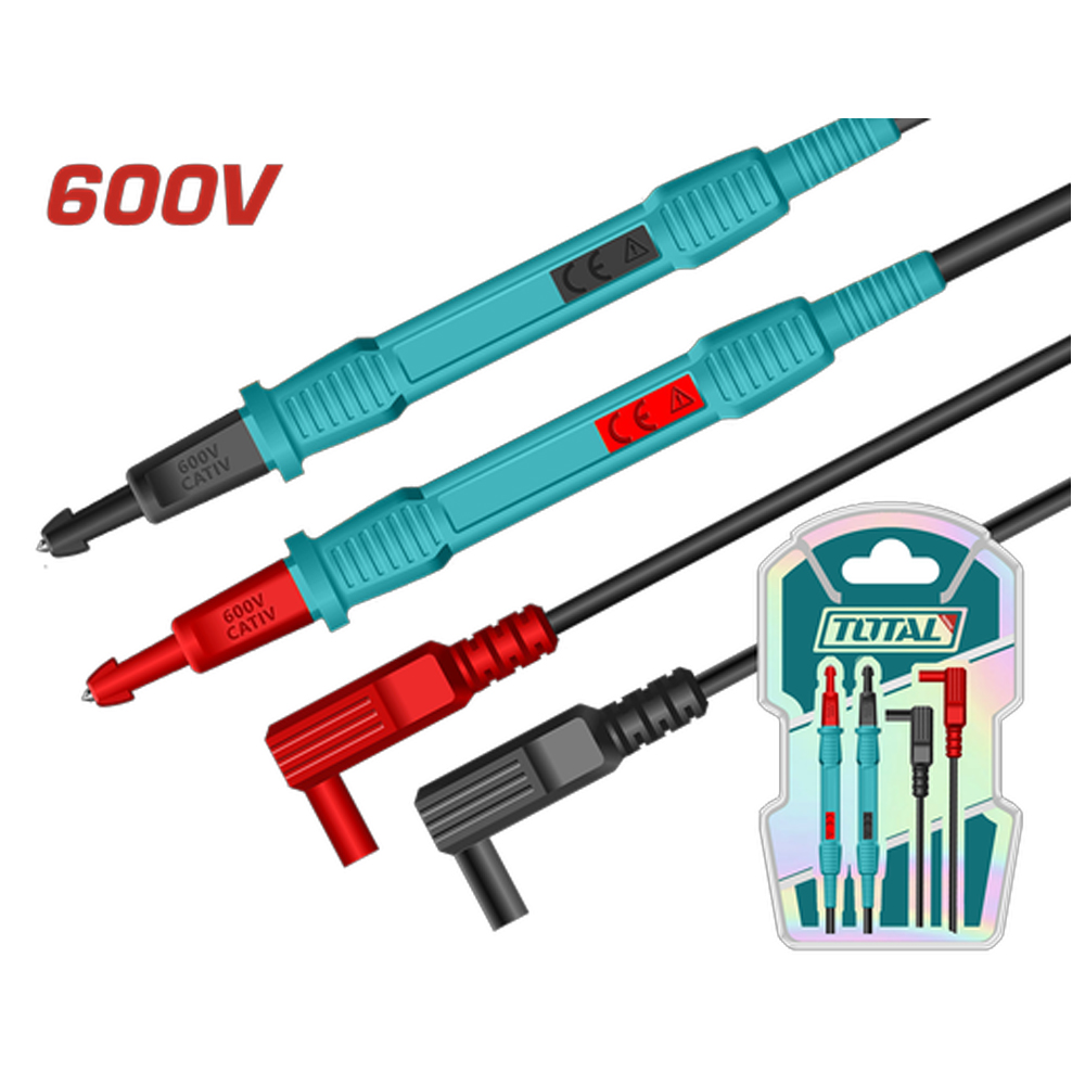 CABLE DE PRUEBA PARA MULTIMETRO 600V 80CM INDUSTRIAL SUPER TOTAL (TMT30851)