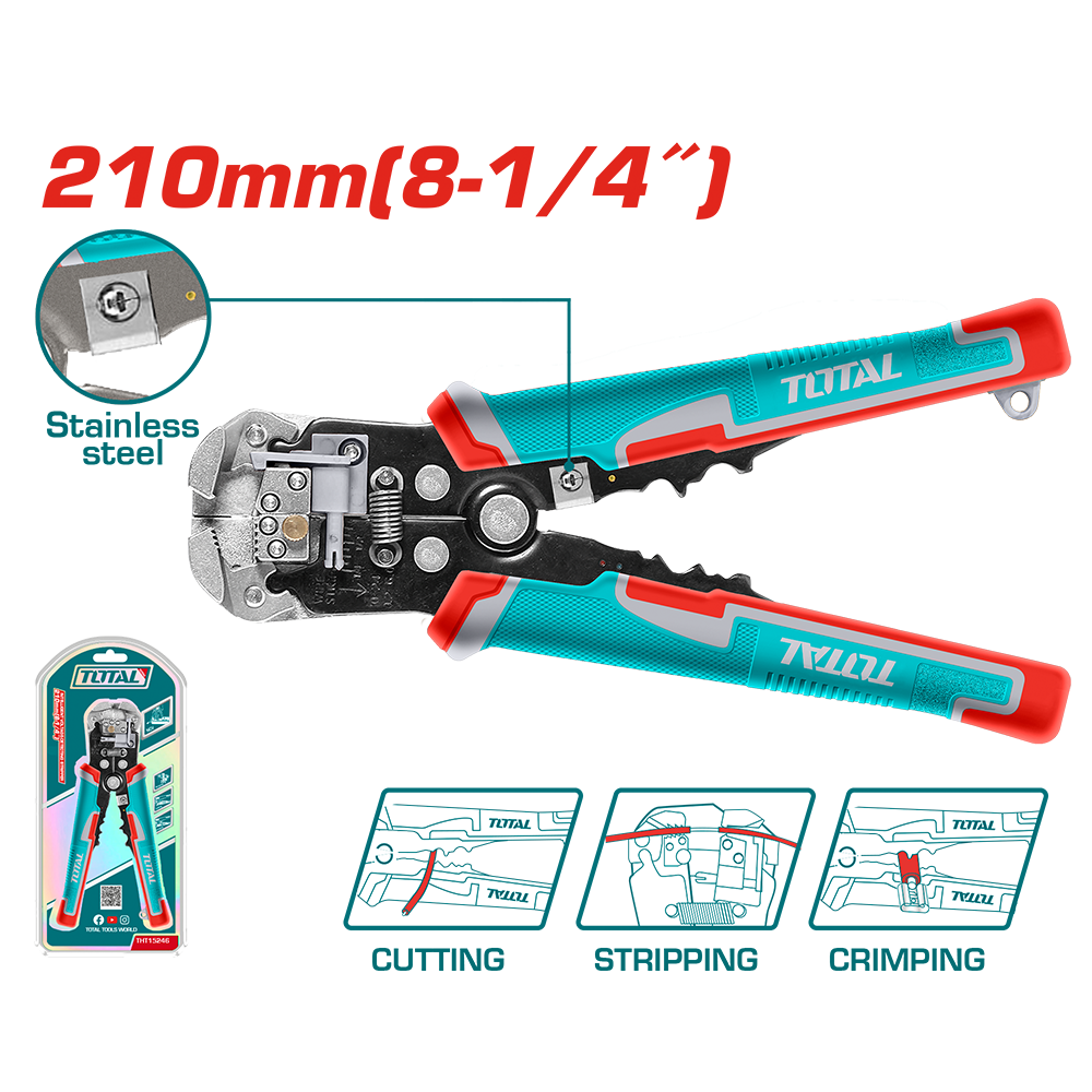 ALICATE PELACABLE 8 1/4" INDUSTRIAL MULTIFUNCION TOTAL (THT15246)