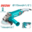 PULIDORA 4 1/2 960W INCLUYE  MANGO AUXILIAR INDUSTRIAL TOTAL (UTG10911576)