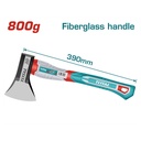 HACHA 800G MANGO DE FIBRA DE VIDRIO SUPER TOTAL (THAX061800)