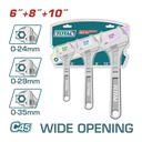 JUEGO DE LLAVE PESTON 6"/8"/9" SUPER TOTAL (THTK1013)