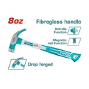 MARTILLO 8 OZ MANGO DE FIBRA DE VIDRIO INDUSTRIAL TOTAL (THTCH0086)