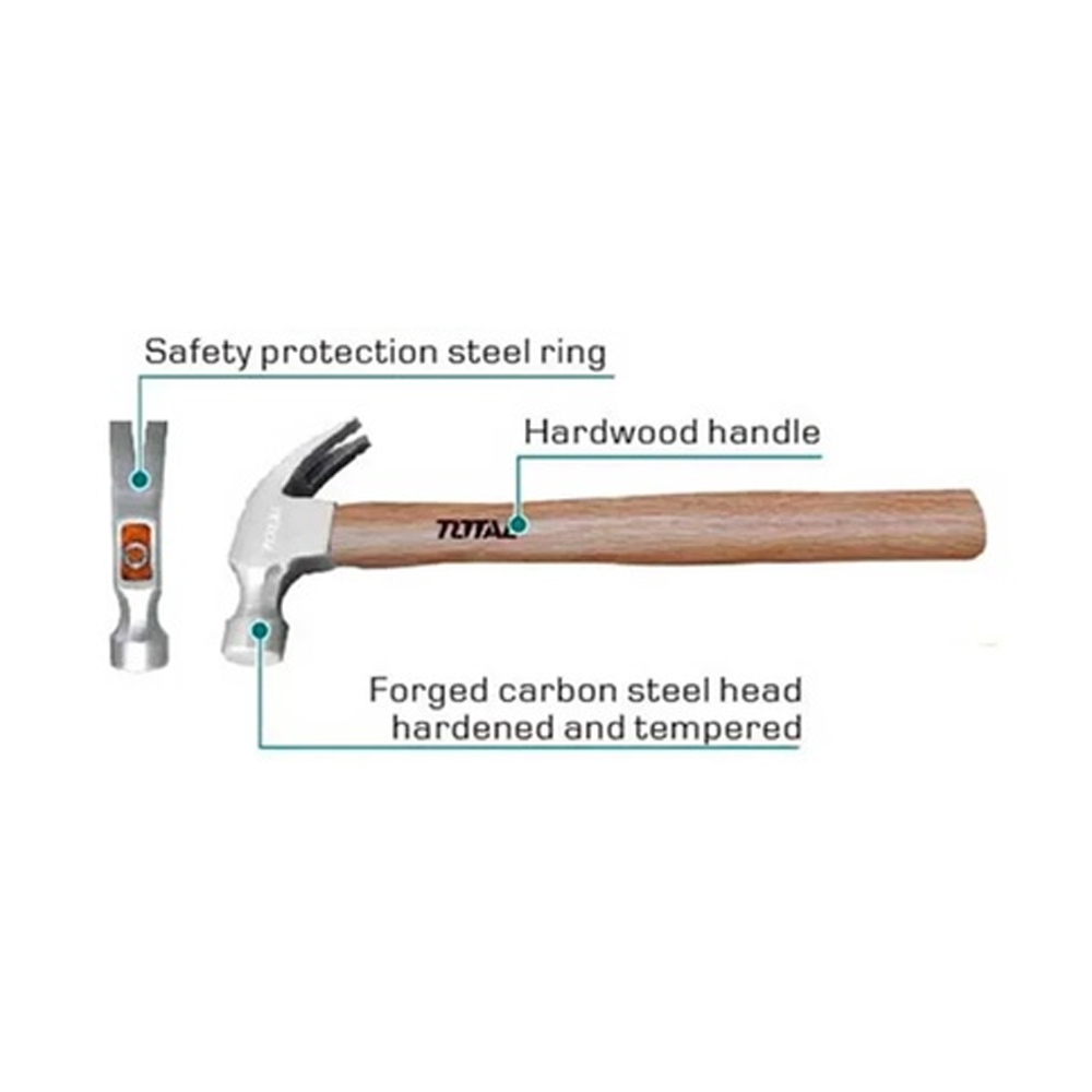 MARTILLO 8 OZ MANGO MADERA TOTAL (THTW7308)