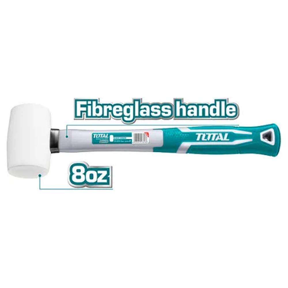 MARTILLO CHIPOTE 8OZ INDUSTRIAL BLANCO MANGO FIBRA DE VIDRIO TOTAL (THT76836)