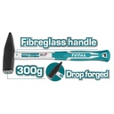 MARTILLO LATONERO 300G DE FIBRA DE VIDRIO TOTAL (THT713006)