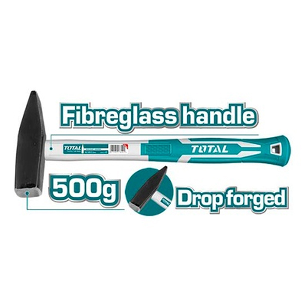 MARTILLO LATONERO 500 GRMS ACERO FORJADO DOBLE USO MANGO FIBRA DE VIDRIO TOTAL (THT715006)