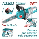MOTOSIERRA INALAMBRICA 16" 40V BATERIA Y CARGADOR NO INCLUIDO INDUSTRIAL SUPER TOTAL (TGSLI40168)