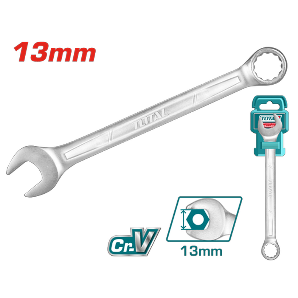 LLAVE MIXTA 13MM CR/V INDUSTRIAL SUPER TOTAL (TCSPA131)