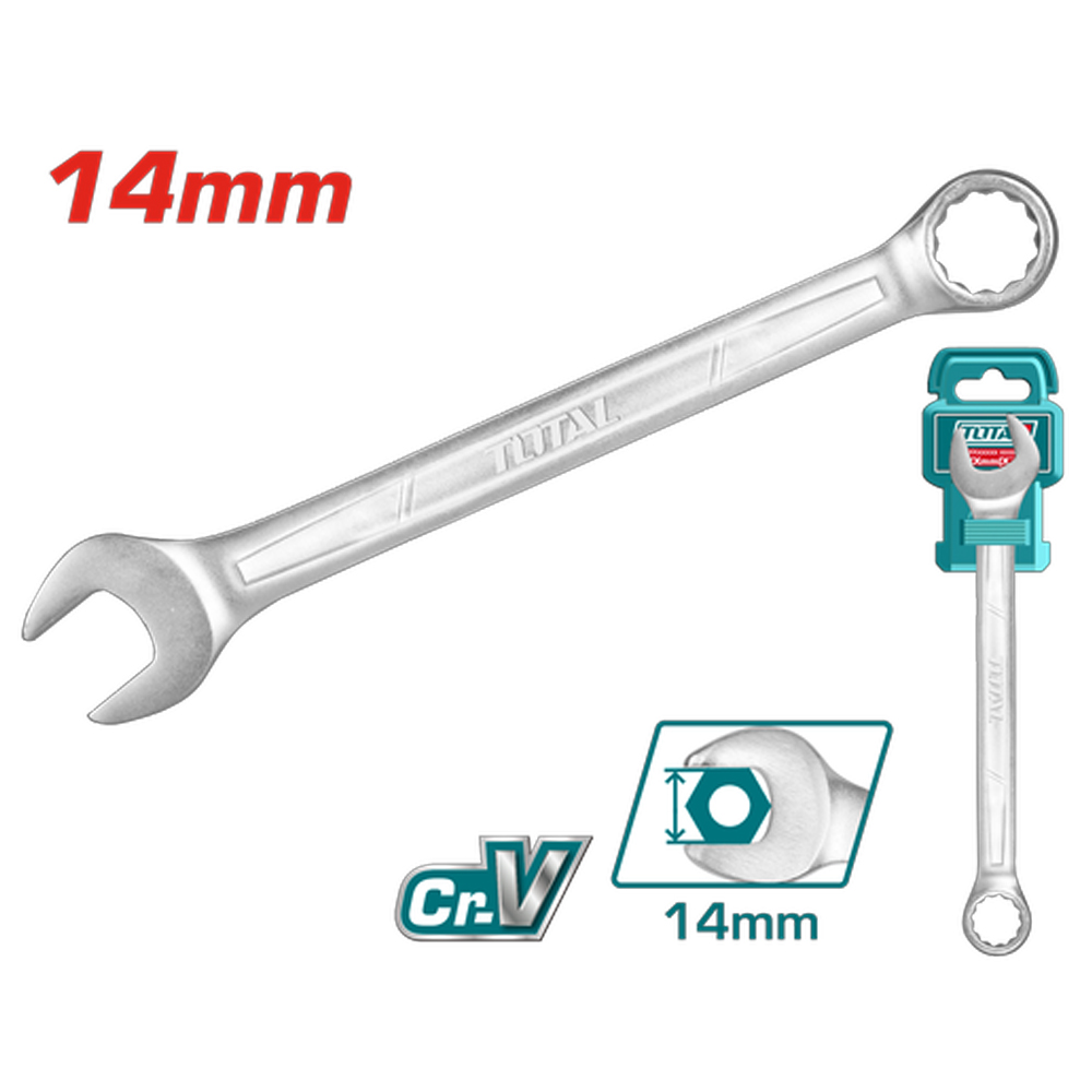 LLAVE MIXTA 14MM CR/V INDUSTRIAL SUPER TOTAL (TCSPA141)