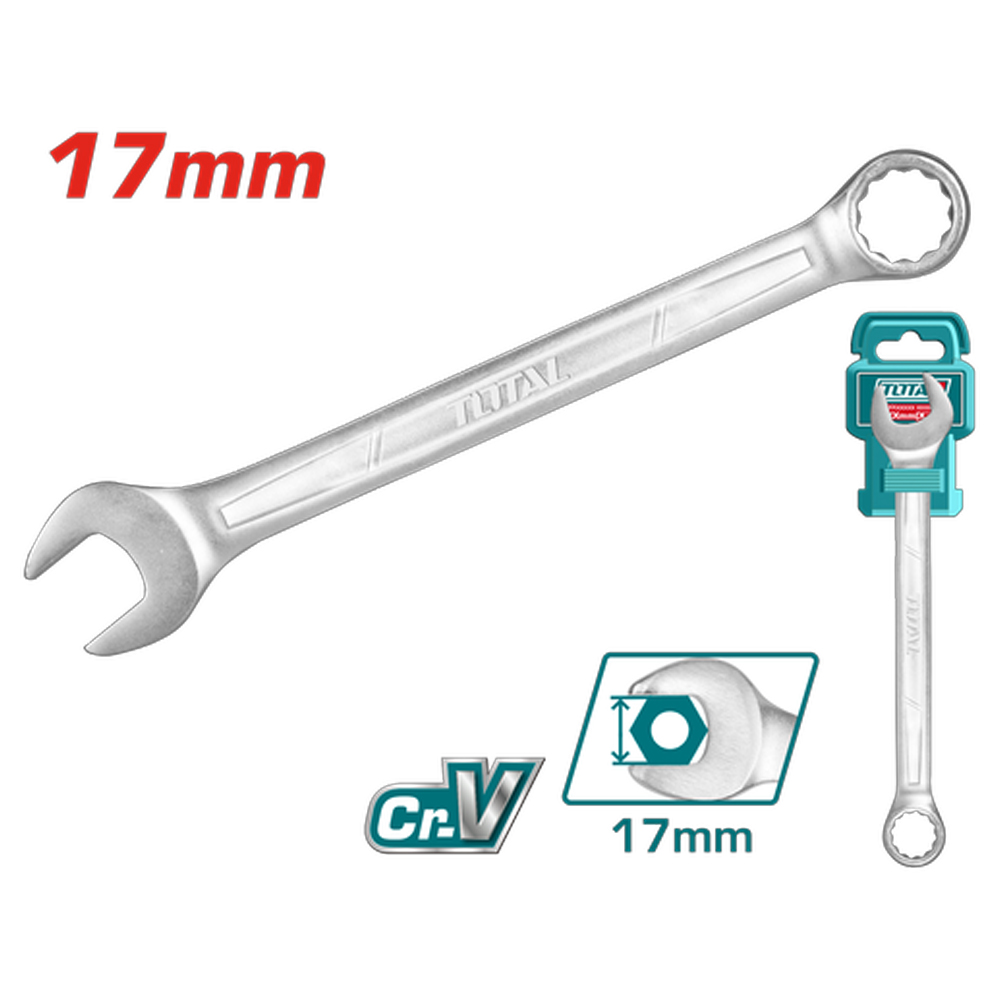 LLAVE MIXTA 17MM CR/V INDUSTRIAL SUPER TOTAL (TCSPA171)