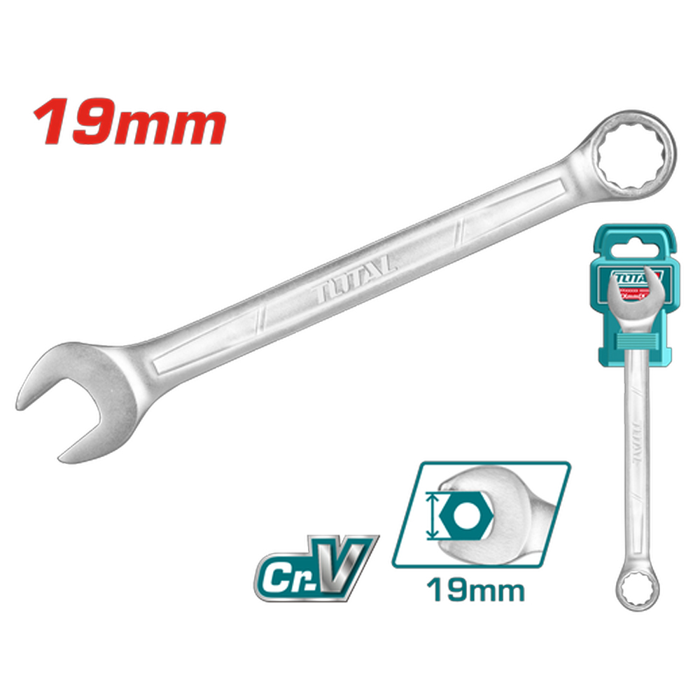 LLAVE MIXTA 19MM CR/V INDUSTRIAL SUPER TOTAL (TCSPA191)