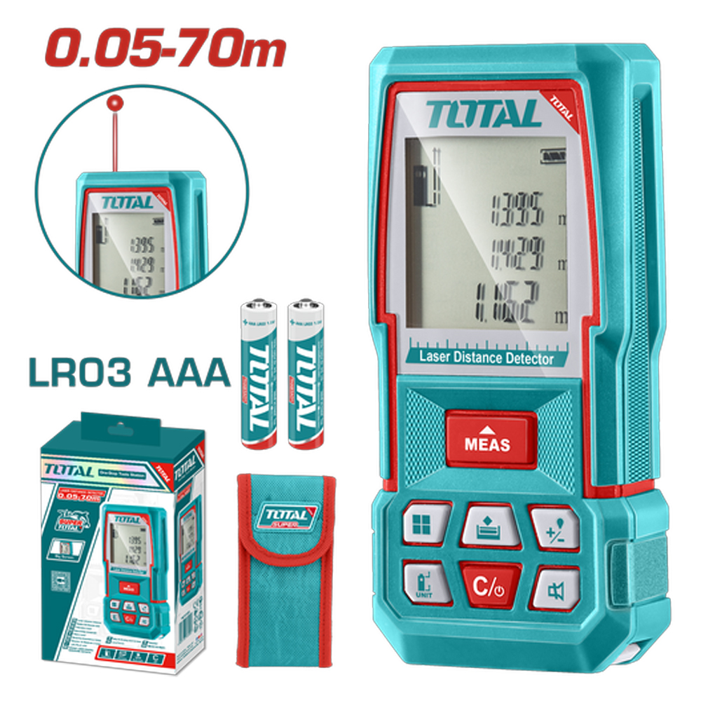 MEDIDOR DE DISTANCIAS LASER 60MTS TOTAL (TMT57026)