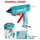 PISTOLA SILICONA 45W 110-120V INCLUYE 8 BARRAS INDUSTRIAL SUPER TOTAL (UTT401116)