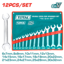 LLAVE BOCA FIJA JUEGO X 12 PZS 6-32MM CRV INDUSTRIAL SUPER TOTAL (THT1023121)