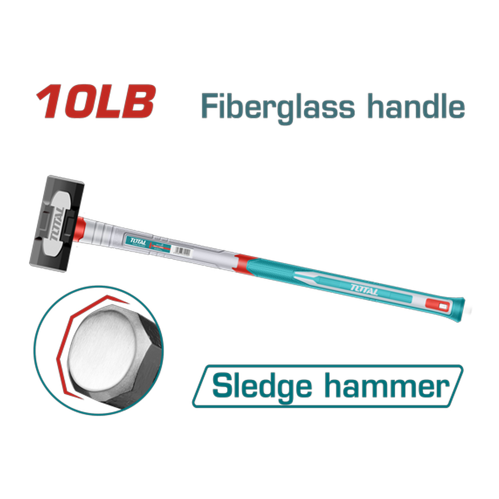 PORRA 10 LB HIERRO MANGO FIBRA DE VIDRIO SUPER TOTAL (THSM61498)