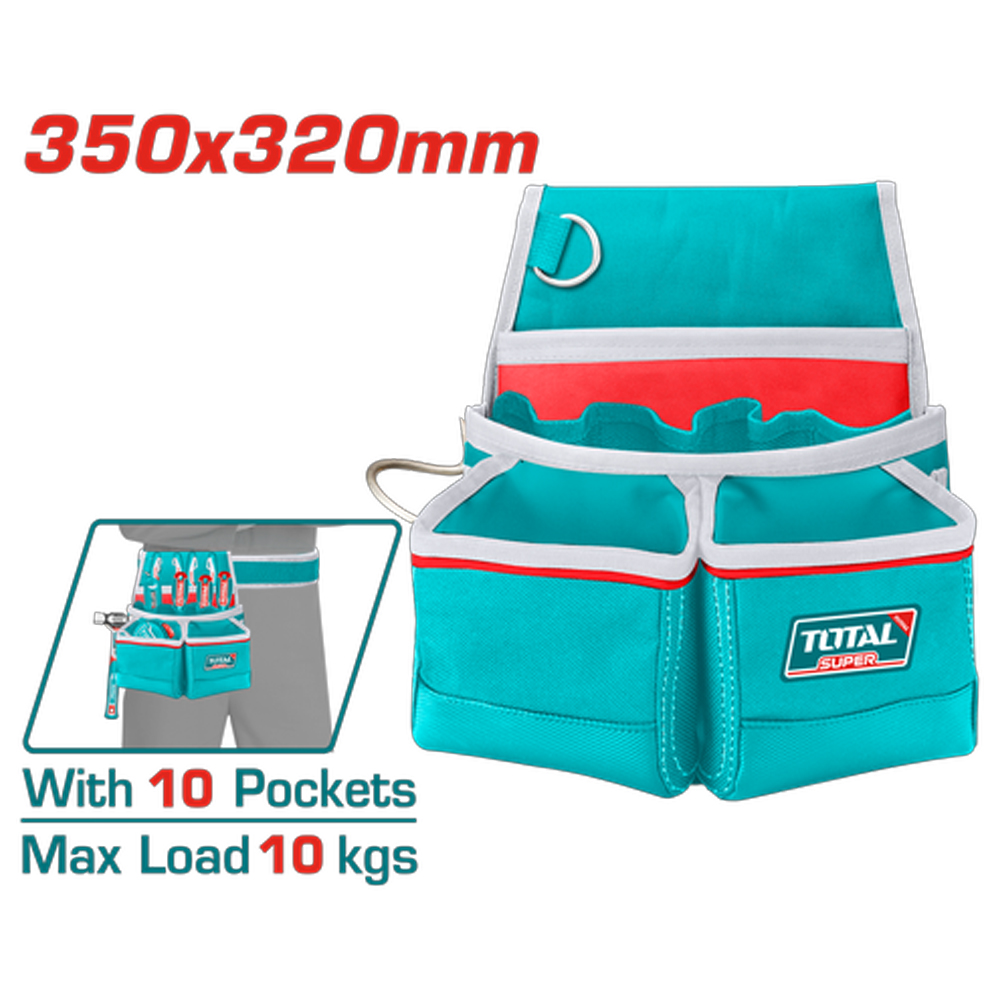 PORTA HERRAMIENTA DE 10 BOLSILLOS CAPACIDAD MAXIMA 10KG TOTAL (THT16P10125)