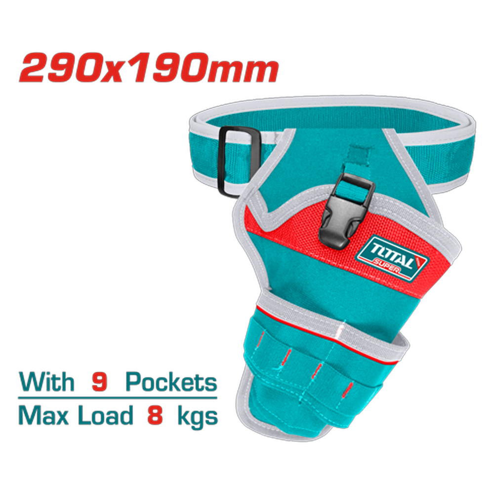 PORTA HERRAMIENTA DE 9 BOLSILLOS CAPACIDAD MAXIMA 8KG TOTAL (THT16P30125)