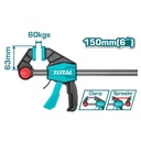 PRENSA SARGENTO DE BARRA 63X150 MM 6 INDUSTRIAL TOTAL (THT1340601)