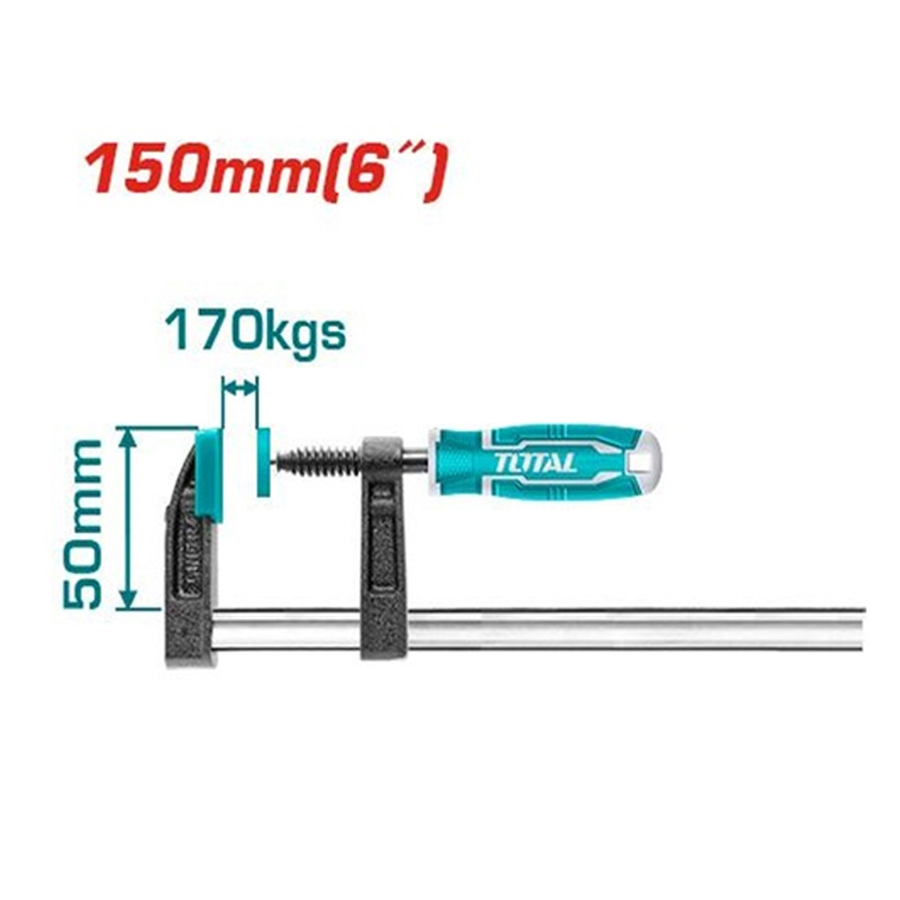 PRENSA SARGENTO EN F 50X150MM GRADUABLE INDUSTRIAL TOTAL (THT1320501)