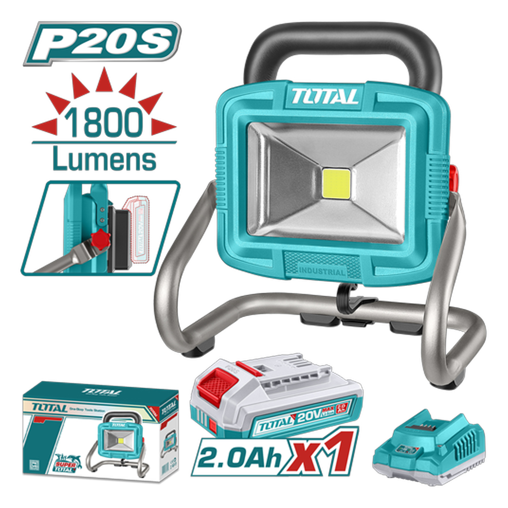 REFLECTOR RECARGABLE 20V 1800 LUMENES  SUPER TOTAL (UTWLI20258)