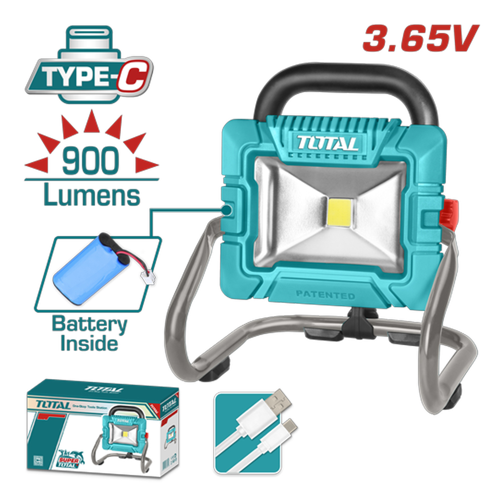 REFLECTOR RECARGABLE 3,7V 900 LUMENES  SUPER TOTAL (TRLF4415)