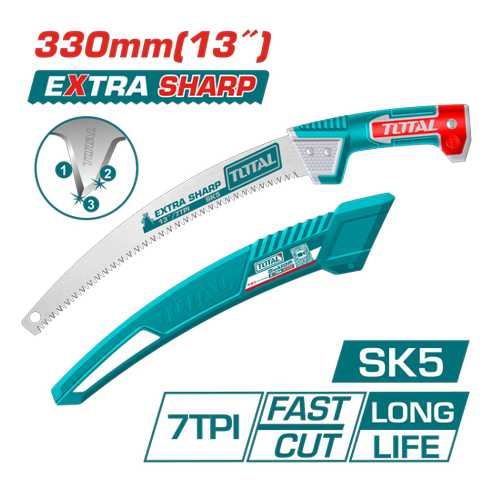 SERRUCHO PODADOR CURVO 13" INDUSTRIAL SUPER TOTAL (THPS3308)