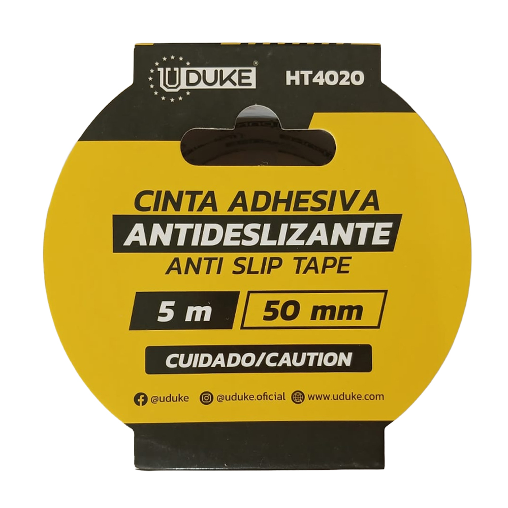 CINTA ADHESIVA ANTIDESLIZANTE 2 X 5 MTS (CUIDADO) UDUKE (HT4020)