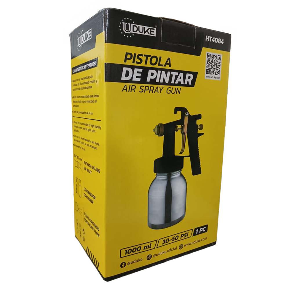 PISTOLA PINTAR UDUKE PROFESIONAL VASO DE 1 LT (PRESION MAX 50PSI) (HT4084)
