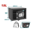 CAJA FUERTE DE SEGURIDAD CON CLAVE INTERCAMBIABLE (25X35X25)  SUPER TOTAL (TESF2501)