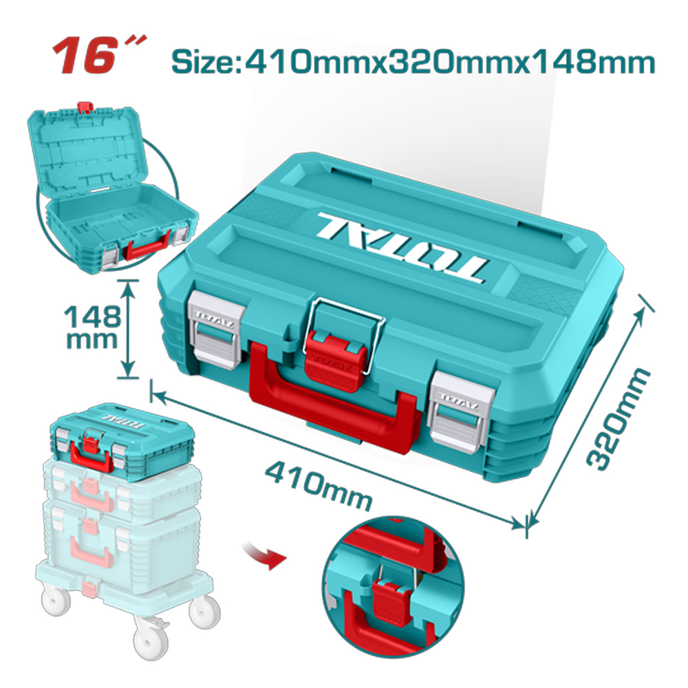 CAJA HERRAMIENTAS 16" APILABLE SUPER TOTAL (TPBXS101)