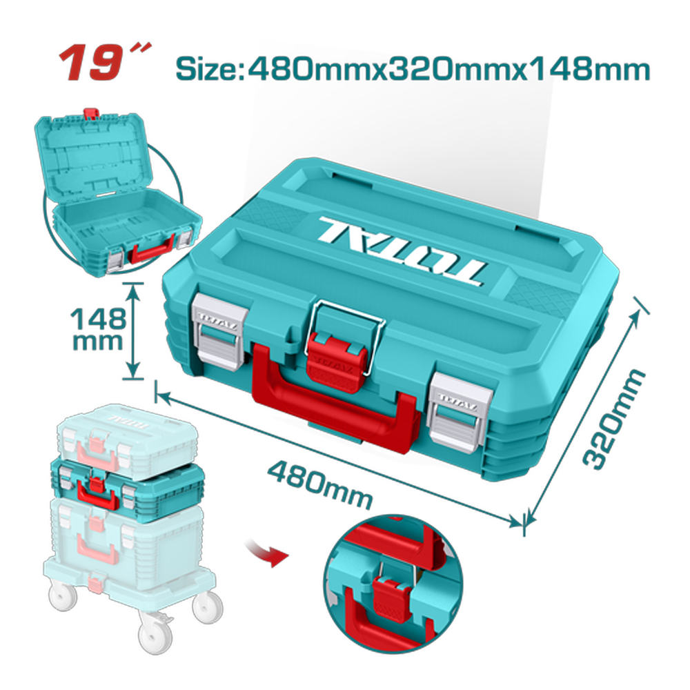 CAJA HERRAMIENTAS 19" APILABLE SUPER TOTAL (TPBXS102)