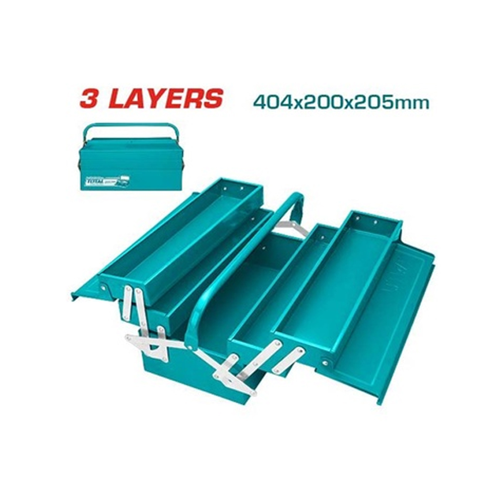 CAJA HERRAMIENTAS 404X200X205MM INDUSTRIAL METALICA TOTAL (THT10702)