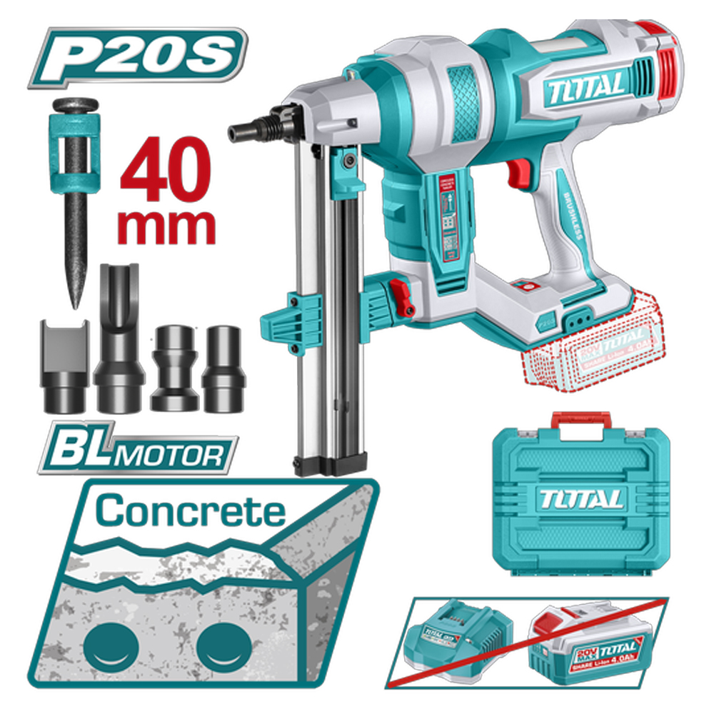 CLAVADORA INALAMBRICA CONCRETO 40MM 20V  (TCNLI9005)
