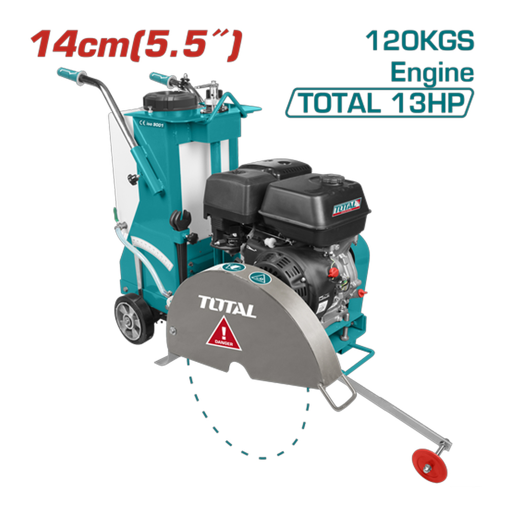 CORTADORA ASFALTO/CONCRETO GASOLINA 16″  13HP CAP TANQUE 2,8L SUPER TOTAL (TP1016-2)