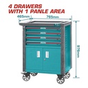 GABINETE DE 4 BANDEJAS CON RODACHIN (765*465*976MM) INDUSTRIAL SUPER TOTAL (THRC01041)