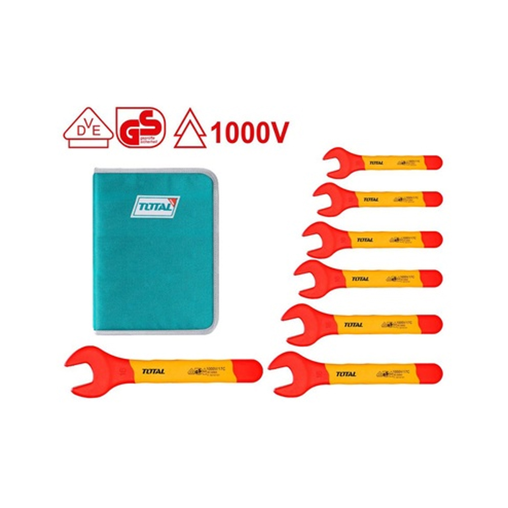 JUEGO LLAVE MIXTA AISLADO X 7PCS INDUSTRIAL TOTAL  (THKISPA0701)